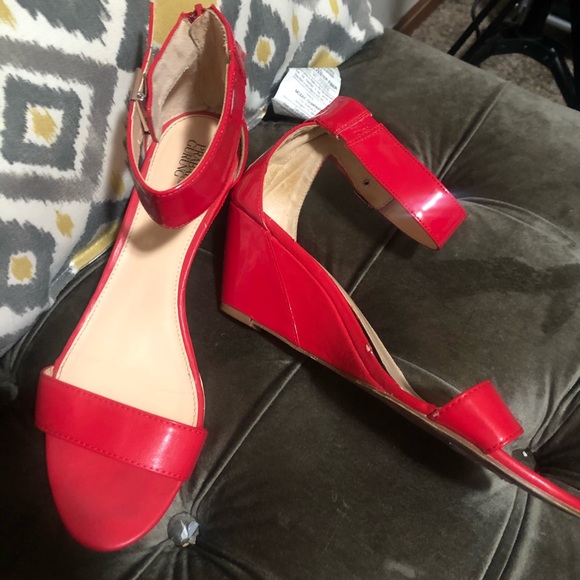 cute red wedges
